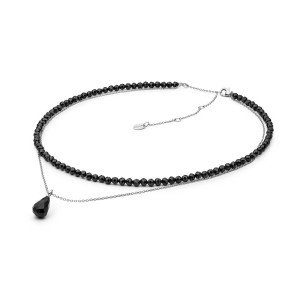 Colier argint dublu cu pandantiv onix si spinel DiAmanti SK24486N-G (Argint 925‰ 1,9 g.)